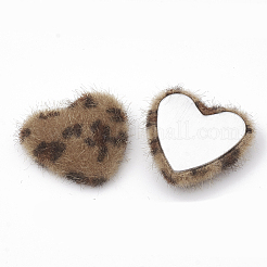 Faux Mink Fur Covered Cabochons&nbsp;WOVE-N006-12B