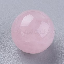 天然石ローズクォーツビーズ  宝石の球  穴なし/ドリルなし  ラウンド  17.5~18mm&nbsp;G-L564-004-D04