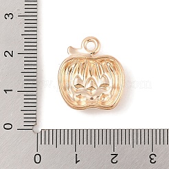 ハロウィンテーマアロイエナメルペンダント  ライトゴールド  パンプキンチャーム  ブラック  19.5x17.5x4.5mm  穴：2mm&nbsp;ENAM-Z010-03D-KCG