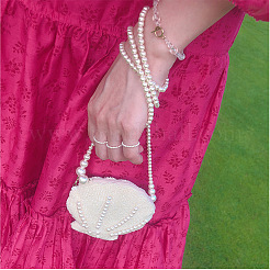 Natural Freshwater Pearl Beaded Stretch Rings for Women&nbsp;FS-WGC033C-02