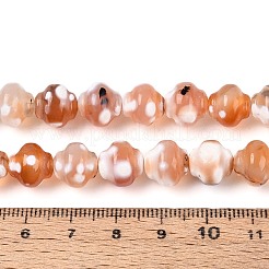 染め加工天然石瑪瑙ビーズ連売り  空飛ぶ円盤  砂茶色  9~10x9.5~10mm  穴：0.8~1mm  約36~38個/連  13.78~14.76''（35~37.5センチメートル）&nbsp;G-T144-27D