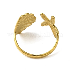 Ocean Beach Series 304 Stainless Steel Cuff Ring&nbsp;RJEW-Q820-02F