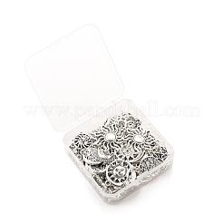 96Pcs Moon & Sun & Geometric Tibetan Style Alloy Pendants&nbsp;TIBEP-LS0001-09