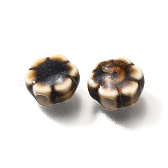 手作りの陶器ビーズ  花  ココナッツブラウン  9.5x10x5~5.5mm  穴：1.8~2.2mm&nbsp;PORC-H013-04-12
