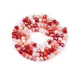 Electroplate Glass Beads Strands&nbsp;GLAA-T023-B16-07