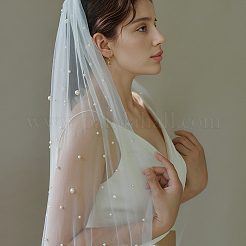 Cloth Mesh Bridal Veils&nbsp;AJEW-WH0609-439