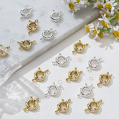 20Pcs 2 Colors Rack Plating Brass Spring Clasps&nbsp;KK-ME0003-47
