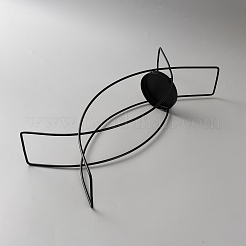 鉄キャンドルホルダー  パーティーテーブルデコレーション用  ブラック  320x133x61mm&nbsp;AJEW-WH0695-096
