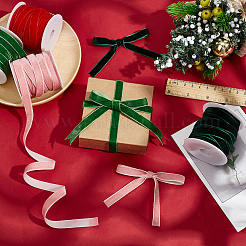 40 Yards 4 Colors Christmas Theme Single Face Velvet Ribbon&nbsp;SRIB-HY0001-10