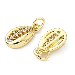 Brass Micro Pave Cubic Zirconia Pendants&nbsp;KK-Z120-50G