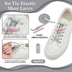 4 Pairs Polyester No-tie Shoelaces&nbsp;DIY-ME0002-49