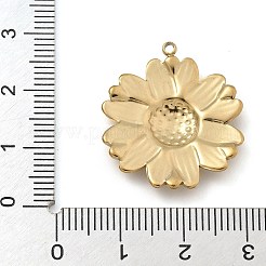 304ステンレスペンダント  14KGP本金メッキ  花  26.5x22.5x3mm  穴：1.5mm&nbsp;STAS-M084-07G-05