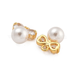 Brass Micro Pave Cubic Zirconia Charms&nbsp;KK-U036-02G
