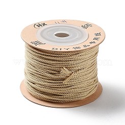 ポリエステルツイストコード  ラウンド  DIYのジュエリーには  淡いチソウ  1.2mm  約38.28ヤード（35m）/ロール&nbsp;OCOR-G015-01B-10