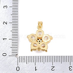 Brass Pave Cubic Zirconia Pendants&nbsp;CU-CBA9B49-05B-G