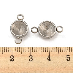 Non-Tarnish 304 Stainless Steel Cabochon Connector Setting&nbsp;STAS-E163-26P
