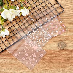 レクタングルセロハンのOPP袋  ハート＆フラワー＆フラワー柄  ミックスカラー  9.9~10x6.9cm  約95~100個/袋  3bags /セット&nbsp;OPC-CA0001-001