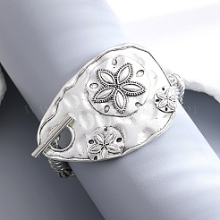 Textured Zinc Alloy Link Bracelets&nbsp;WG3CBFC-01