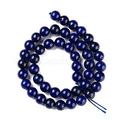 天然なラピスラズリラウンドビーズ連売り  染め  10mm  穴：1mm  約36~38個/連  15インチ&nbsp;G-I181-10-10mm