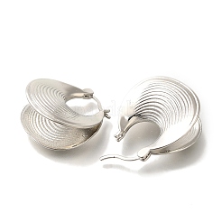 Rack Plating Chunky Brass Hoop Earrings&nbsp;EJEW-H016-24P