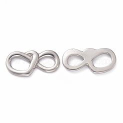 変色しない304ステンレススチールリンクコネクター  無限大  ステンレス鋼色  12x25x3mm&nbsp;X-STAS-O140-15P