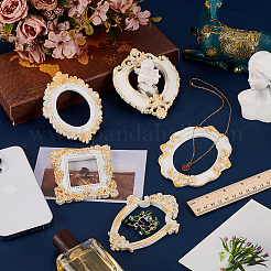 5Pcs 5 Style Resin Picture Frame&nbsp;AJEW-FG0002-34