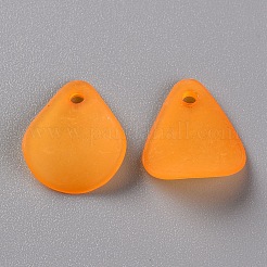 透明つや消しアクリルパーツ  花弁  オレンジ  17x14x2.5mm  穴：1.8mm  約2330個/500g&nbsp;MACR-S371-09A-724