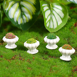8個 4スタイル 樹脂模造花壇  マイクロランドスケープドールハウス庭の装飾品  ミックスカラー  19~20x16.5~18.5mm  2個/スタイル&nbsp;AJEW-GO0001-71