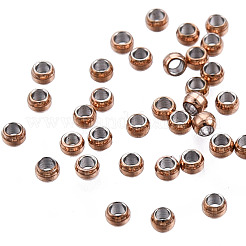304ステンレススチールクリンプビーズ  ローズゴールド  1.5x0.8mm  穴：0.8mm&nbsp;STAS-R065-80RG
