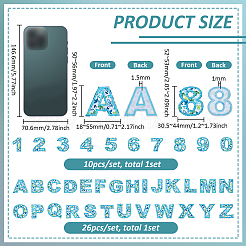 2 Sets 2 Styles Letter & Number Cloth Embroidery Sew on Cloth Patches&nbsp;PATC-FG0003-32