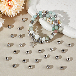 200Pcs 304 Stainless Steel Round Seamed Beads&nbsp;FIND-UN0016-49