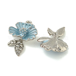 Rack Plating Alloy with Rhinestone Pendants&nbsp;FIND-M033-30P-02