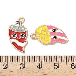 2本合金エナメルペンダント  コーラとポップコーン  カラフル  23x25x1.5mm  穴：1.8mm&nbsp;ENAM-I077-03KCG-02