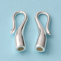 チベット風フック型クラスプ   鉛フリー及びカドミウムフリー  銀  31x11x7mm  穴：4mm  約102個/600g&nbsp;LS-TIBE-LF11268YKG-S-LF