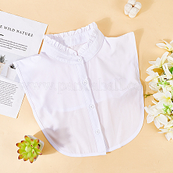 取り外し可能なポリエステルシャツレディースつけ襟  ネックライントリム DIY 衣服アクセサリー  ホワイト  346x364x3.5mm&nbsp;DIY-WH20048-037A