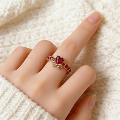 Alloy Micro Pave Cubic Zirconia Finger Rings&nbsp;WGE4059-01