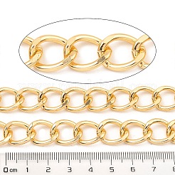 酸化アルミニウムカーブチェーン  溶接されていない  スプールで  ゴールドカラー  16x12.5x2mm  約65.62フィート（20m）/ロール&nbsp;CHA-D001-14G