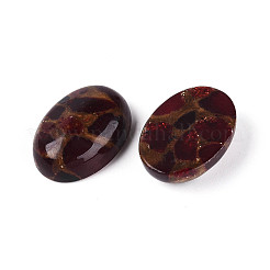 染色された合成宝石カボション  オーバル  暗赤色  25x18~18.5x8~8.5mm&nbsp;G-T144-79A