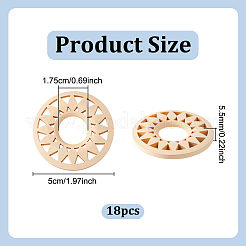 木製の水晶球の陳列台  クリスタルボールベースホルダー  花  ナバホホワイト  50x5.5mm  内径：17.5mm&nbsp;WOOD-UN0001-18B