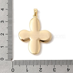 天然石ホワイトシェルペンダント  真鍮製の花のチャーム  18KGP本金メッキ  31.5x24.5x3.5mm  穴：3x4.5mm&nbsp;KK-Z149-21G