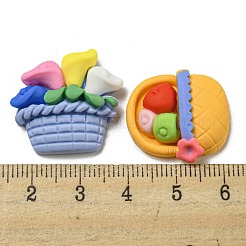 Opaque Resin Decoden Cabochons&nbsp;CRES-I029-02