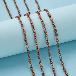 鉄の母と息子のチェーン  溶接されていない  赤銅色  スプールで  サイズ：母チェーン：約9×長  5 mm幅  厚さ0.8mm  息子チェーン：長さ約5mm  4 mm幅  厚さ0.8mm  約328.08フィート（100m）/ロール&nbsp;CH-S015-R-FF