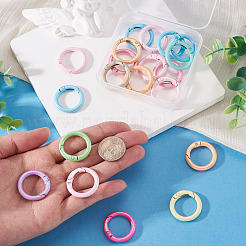 20Pcs Spray Painted Alloy Spring Gate Rings&nbsp;FIND-TA0009-92