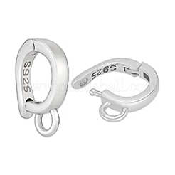 スターリングシルバーペンダントベイル2個925個  プラチナ  10.5x7x2mm  穴：1.6mm  2pc&nbsp;STER-PH0004-69P