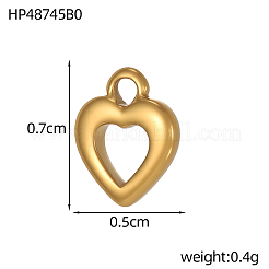 Hollow 304 Stainless Steel Pendants&nbsp;STAS-OY012-41G