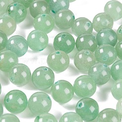 100個8mmナチュラルグリーンアベンチュリンラウンドビーズ  10mの弾性水晶糸付き  DIYストレッチブレスレット作成キット用  8mm  穴：1mm&nbsp;DIY-LS0002-11