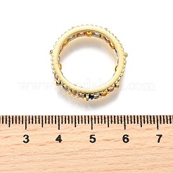 オリジナルデザインのスターリングシルバーの指輪925個  18KGP本金メッキ  本物のプラチナメッキとローズゴールドビーズ  ミックスカラー  5.5mm  内径：18mm&nbsp;RJEW-D321-02