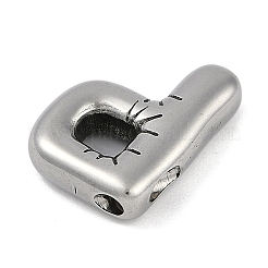 変色防止304ステンレススチールペンダント  文字p  18.5x13.5x4.5mm  穴：2mm&nbsp;STAS-K256-25P-P