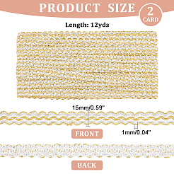 Metallic Polyester Braided Lace Trim Ribbons&nbsp;OCOR-WH0060-76A