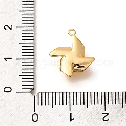真鍮チャーム  ウィンノワーチャーム  18KGP本金メッキ  15x13x3.5mm  穴：1mm&nbsp;LS-KK-K294-35G